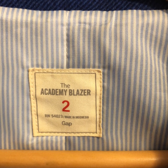 Gap Royal Blue Academy Wool Blend 2-Button Blazer - Picture 3 of 12